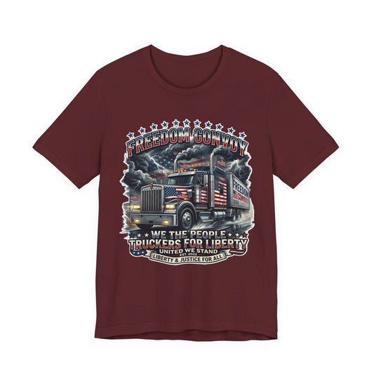 Patriotic Big Rig T-Shirt — "Freedom Convoy: We the People" Graphic Tee