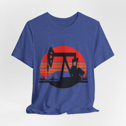 Oilfield Pumpjack Sunset T-Shirt
