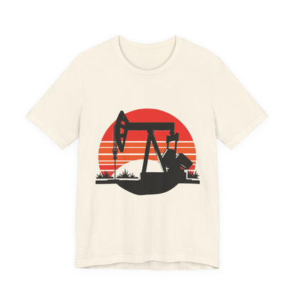 Oilfield Pumpjack Sunset T-Shirt