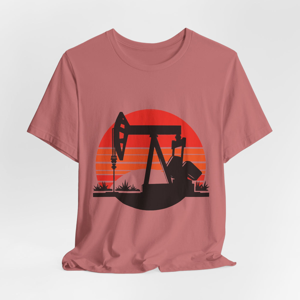 Oilfield Pumpjack Sunset T-Shirt