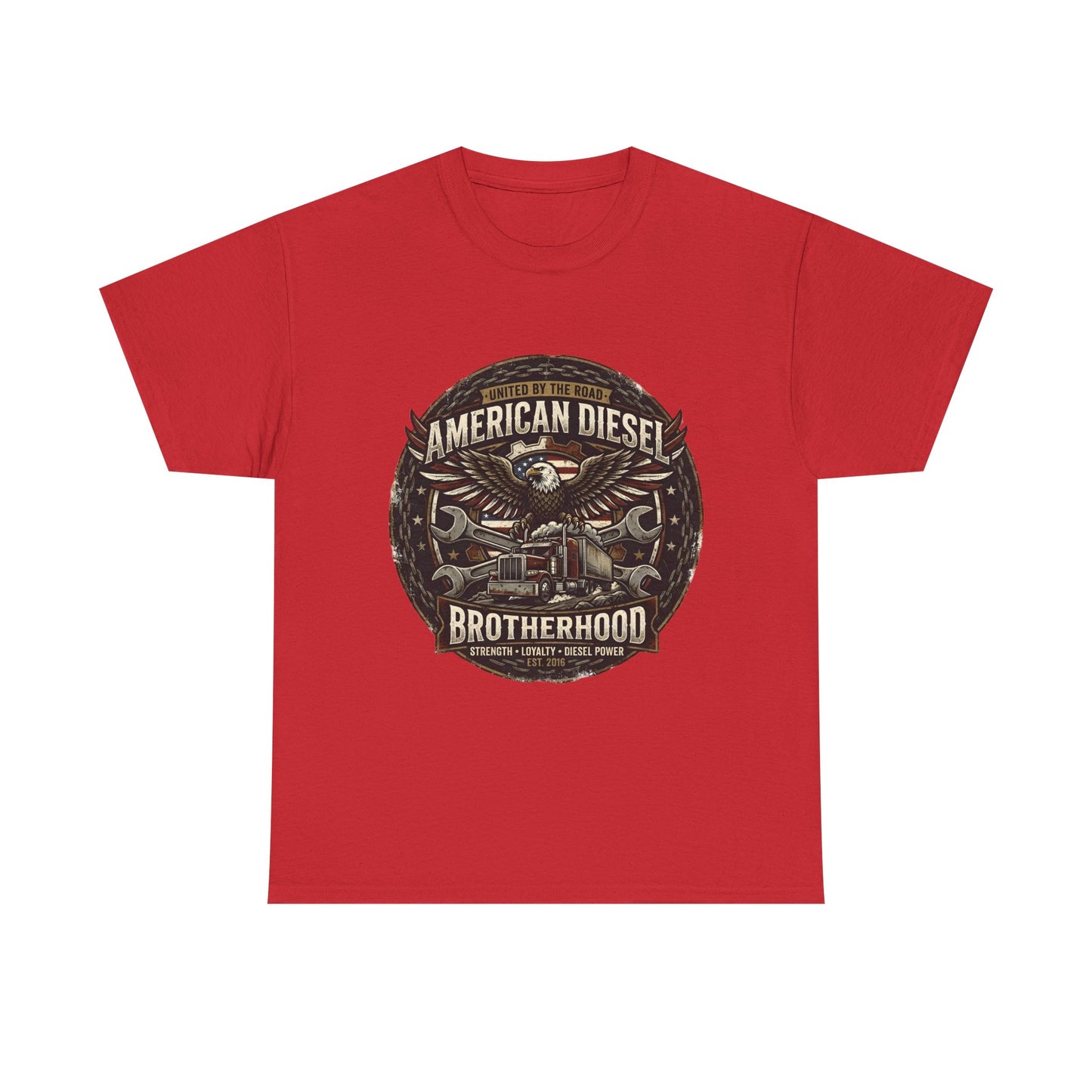 American Diesel Brotherhood T‑Shirt — Vintage Engine Mechanics Tee