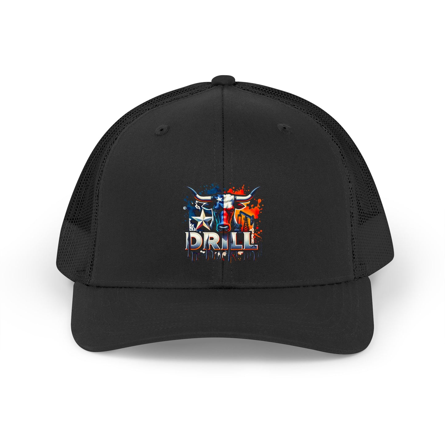Retro Trucker Hat — American Drill Team Flag Design