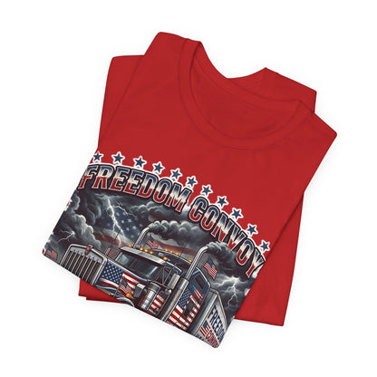 Patriotic Big Rig T-Shirt — "Freedom Convoy: We the People" Graphic Tee