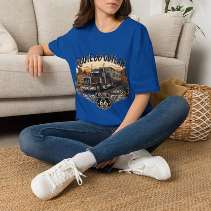 Route 66 Outlaw Trucker T-Shirt — Vintage Road Trip Tee
