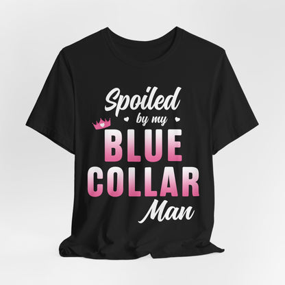 Blue Collar Tee — Pink Gradient Graphic Workwear T-Shirt