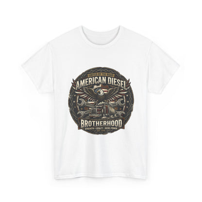 American Diesel Brotherhood T‑Shirt — Vintage Engine Mechanics Tee