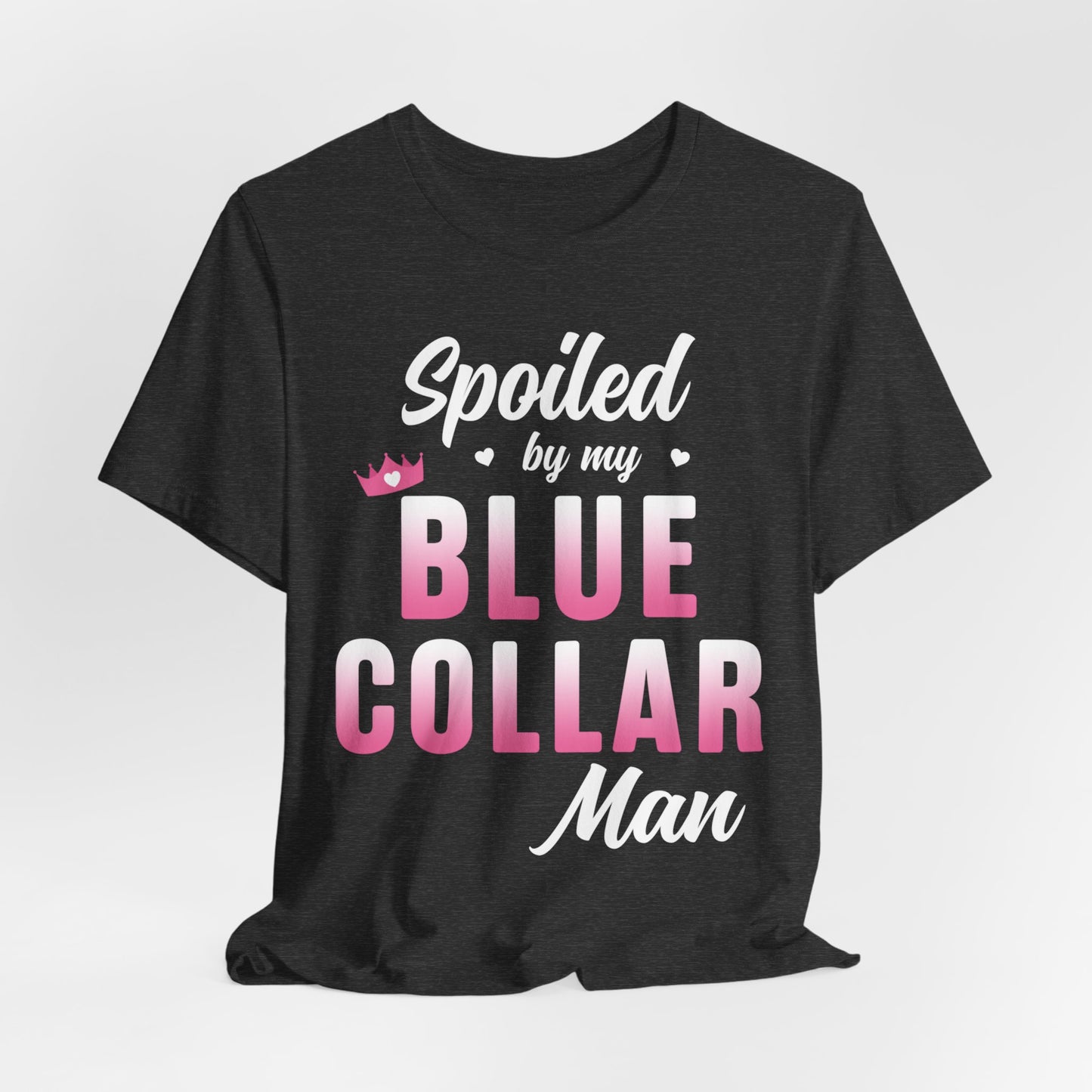 Blue Collar Tee — Pink Gradient Graphic Workwear T-Shirt