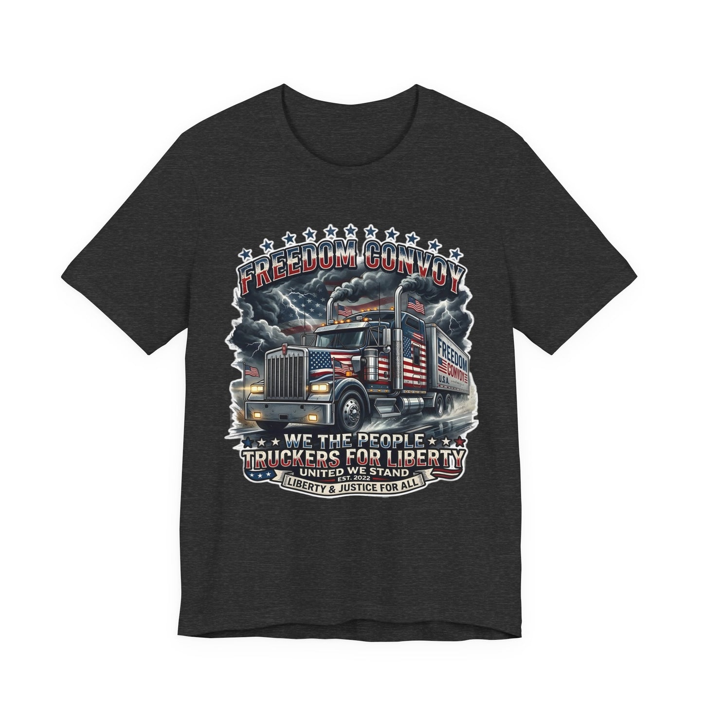 Patriotic Big Rig T-Shirt — "Freedom Convoy: We the People" Graphic Tee
