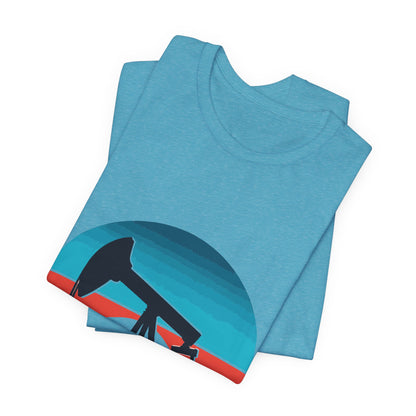 Oilfield Pumpjack Sunset T-Shirt