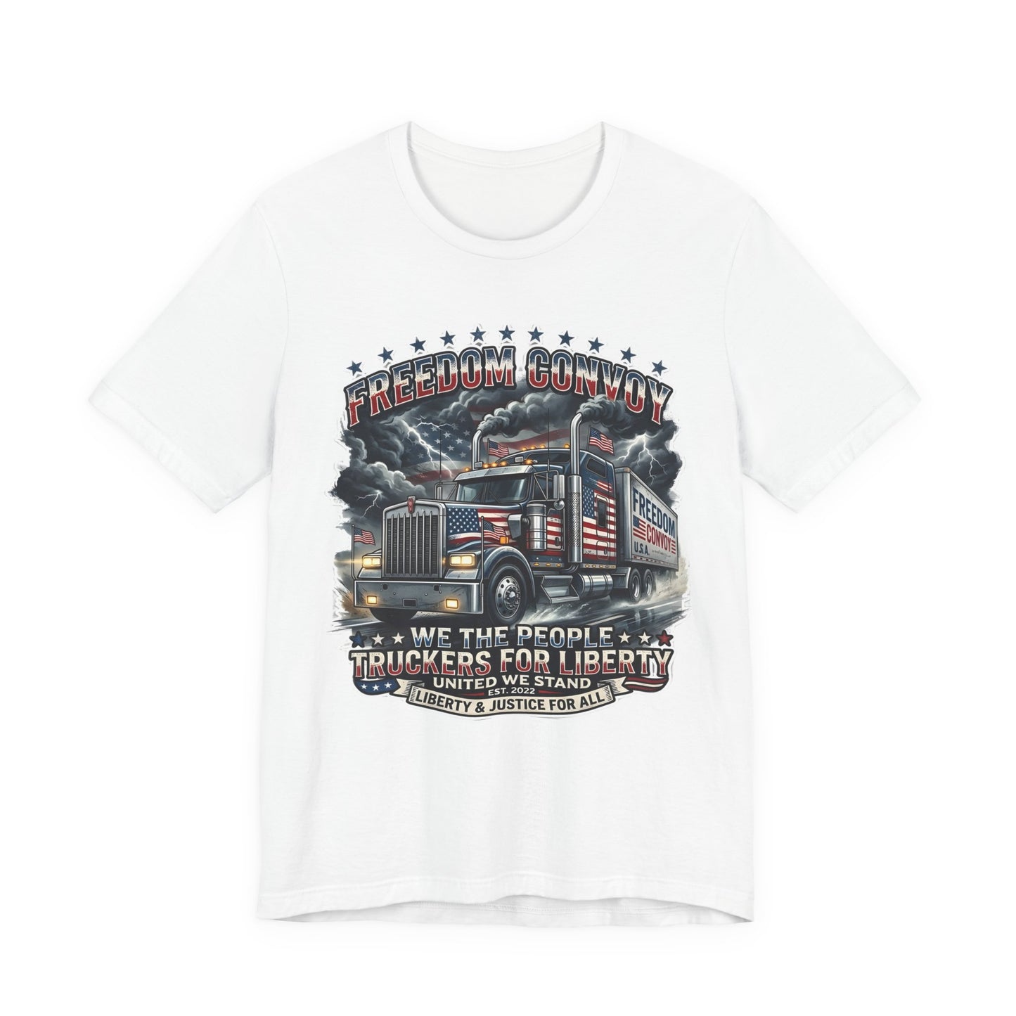 Patriotic Big Rig T-Shirt — "Freedom Convoy: We the People" Graphic Tee