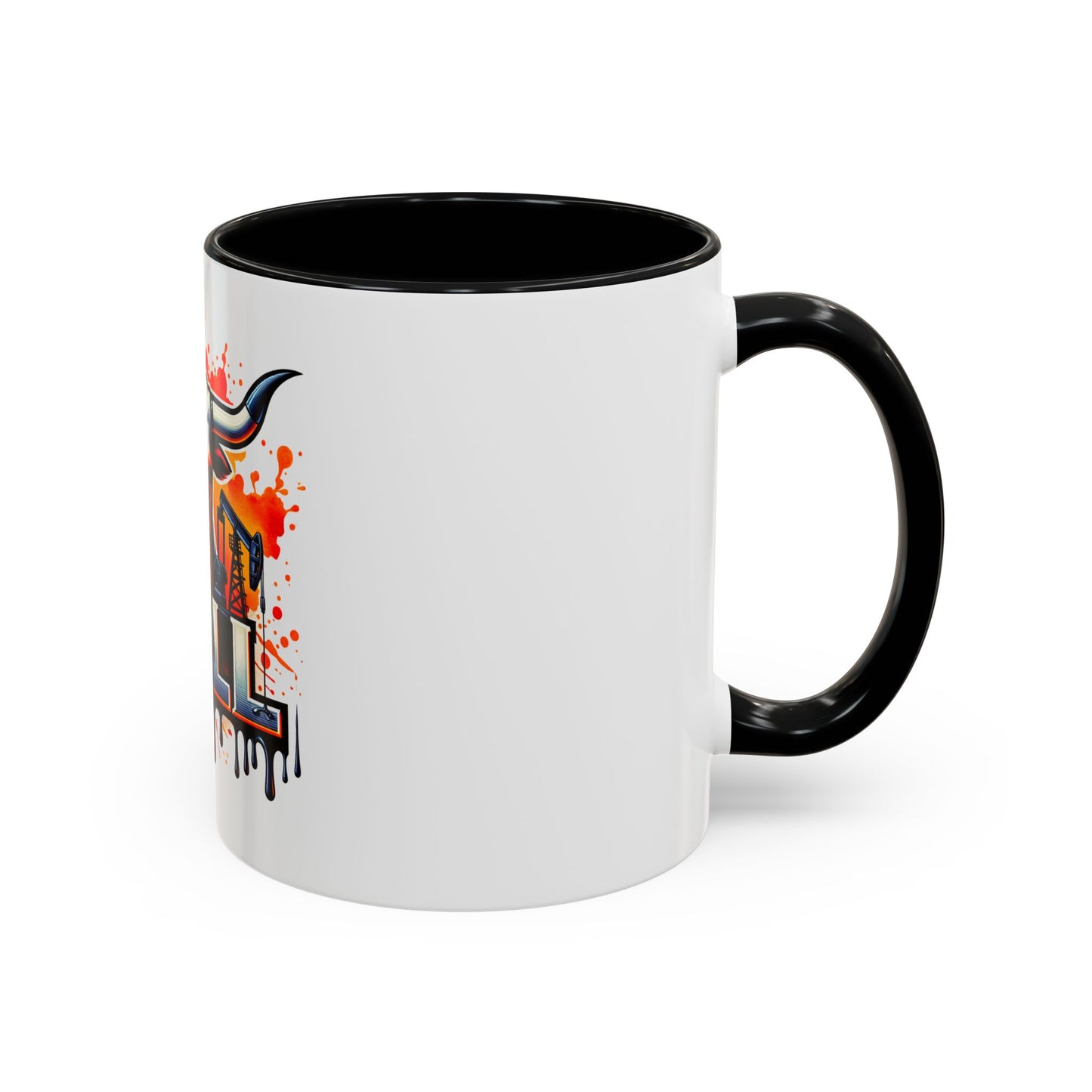 Drill Texas Bull Accent Coffee Mug – Oilfield Patriot 11/15oz