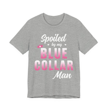 Blue Collar Tee — Pink Gradient Graphic Workwear T-Shirt