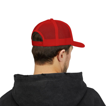 Trucker Cap — 'Drill' American Flag Skull Snapback