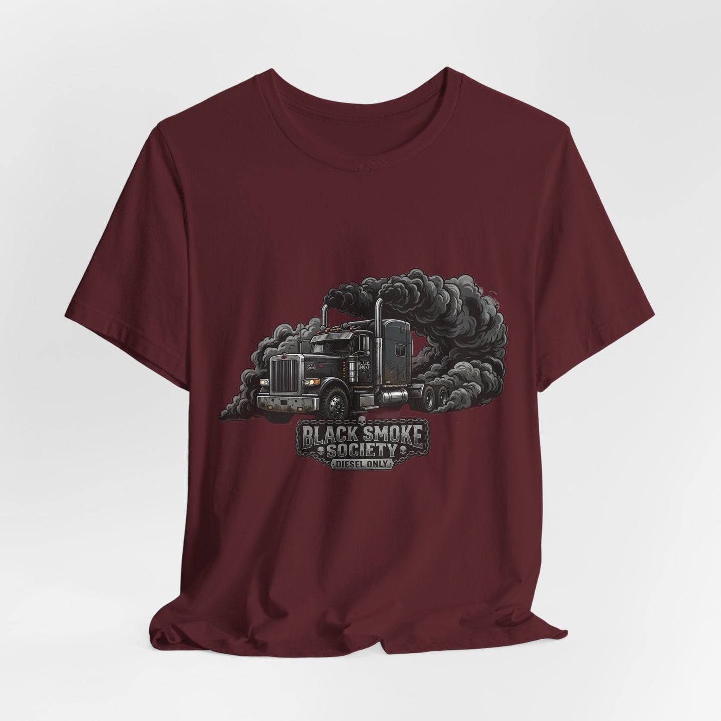 Truckers 'Black Smoke Society' T‑Shirt — Vintage Big Rig Diesel Smoke Graphic Tee