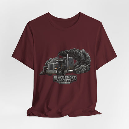 Truckers 'Black Smoke Society' T‑Shirt — Vintage Big Rig Diesel Smoke Graphic Tee