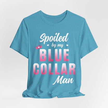 Blue Collar Tee — Pink Gradient Graphic Workwear T-Shirt