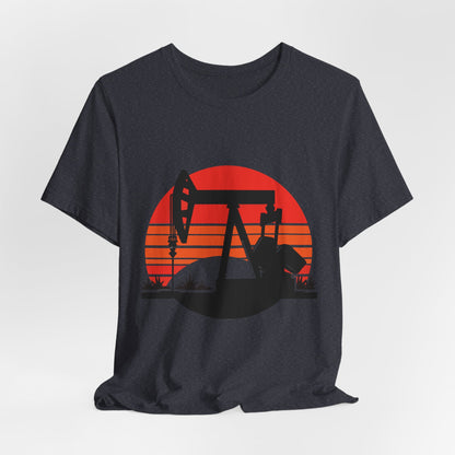 Oilfield Pumpjack Sunset T-Shirt
