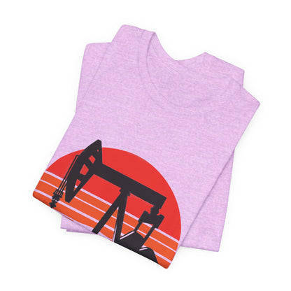 Oilfield Pumpjack Sunset T-Shirt