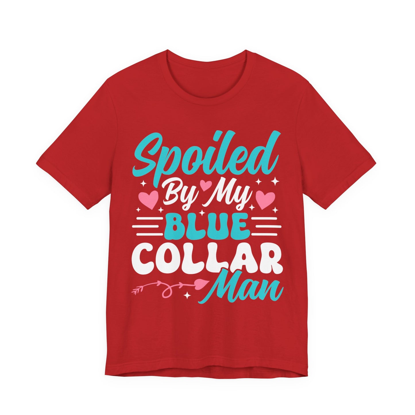 Spoiled Blue Man T-Shirt – Cute Heart Graphic Tee for New Dads & Baby Showers