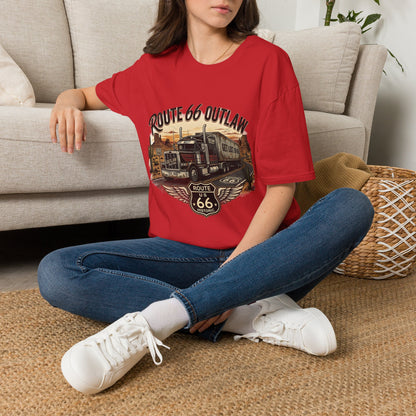 Route 66 Outlaw Trucker T-Shirt — Vintage Road Trip Tee