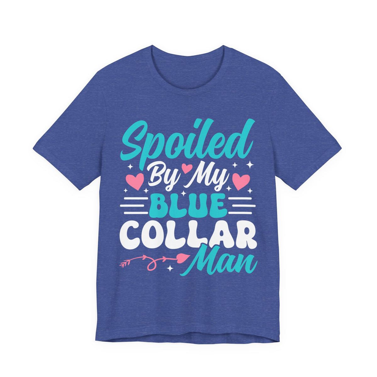 Spoiled Blue Man T-Shirt – Cute Heart Graphic Tee for New Dads & Baby Showers