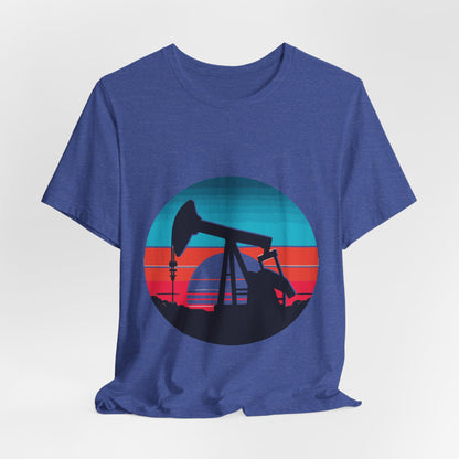 Oilfield Pumpjack Sunset T-Shirt