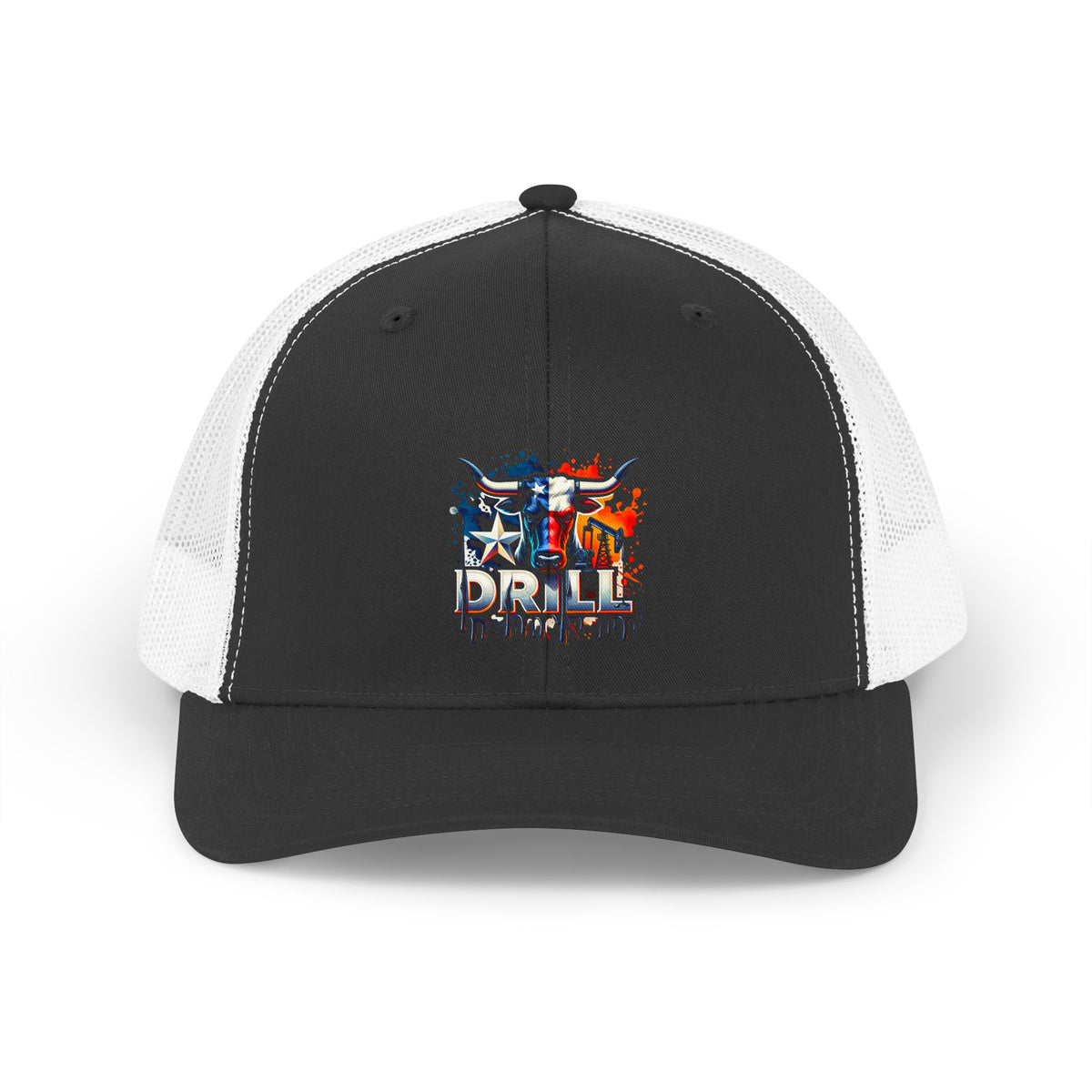 Retro Trucker Hat — American Drill Team Flag Design