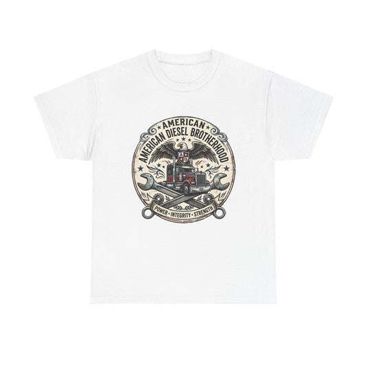 American Diesel Brotherhood T-Shirt — Vintage Trucker Mechanics Tee