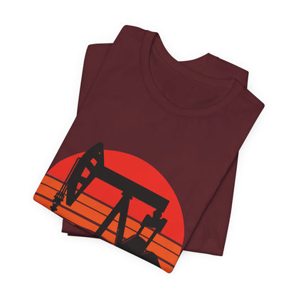 Oilfield Pumpjack Sunset T-Shirt