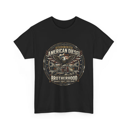 American Diesel Brotherhood T‑Shirt — Vintage Engine Mechanics Tee