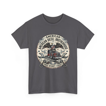 American Diesel Brotherhood T-Shirt — Vintage Trucker Mechanics Tee