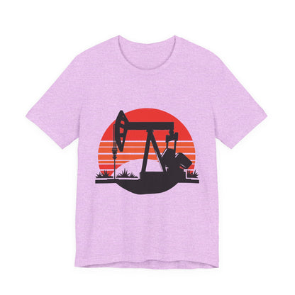 Oilfield Pumpjack Sunset T-Shirt