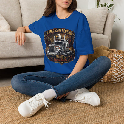 American Legend Trucking T‑Shirt — Eagle & Semi Truck Graphic