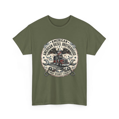 American Diesel Brotherhood T-Shirt — Vintage Trucker Mechanics Tee