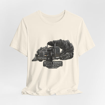 Truckers 'Black Smoke Society' T‑Shirt — Vintage Big Rig Diesel Smoke Graphic Tee