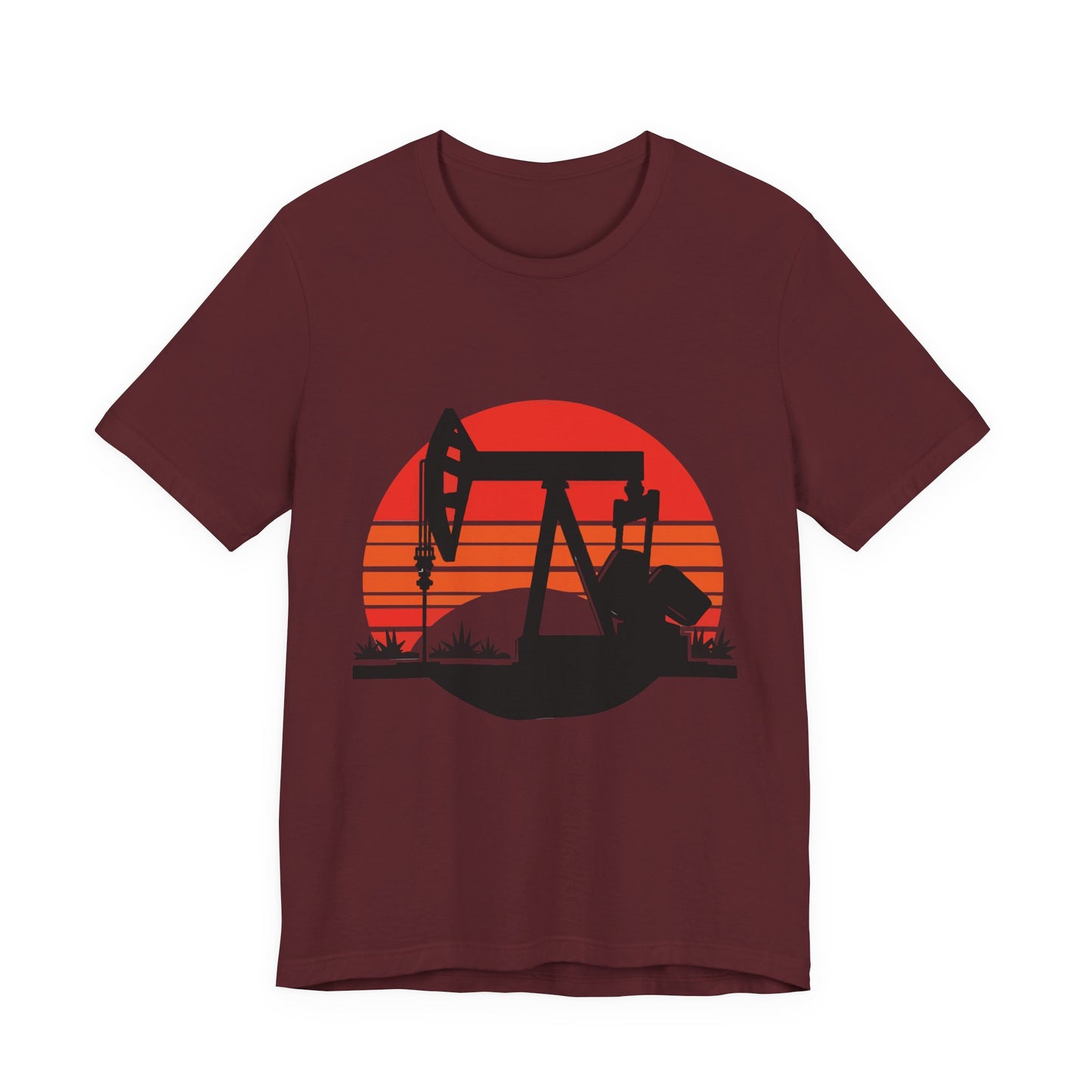 Oilfield Pumpjack Sunset T-Shirt