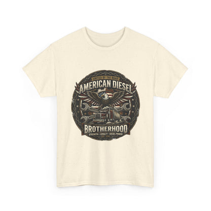 American Diesel Brotherhood T‑Shirt — Vintage Engine Mechanics Tee