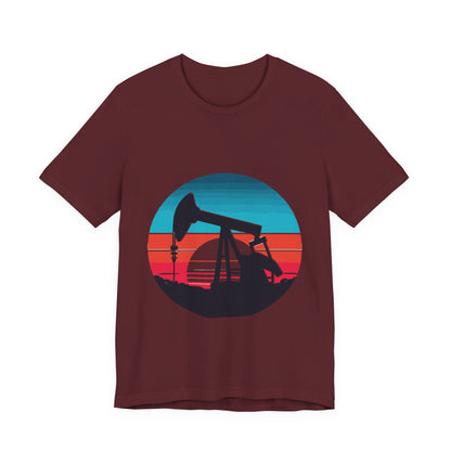 Oilfield Pumpjack Sunset T-Shirt