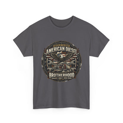 American Diesel Brotherhood T‑Shirt — Vintage Engine Mechanics Tee