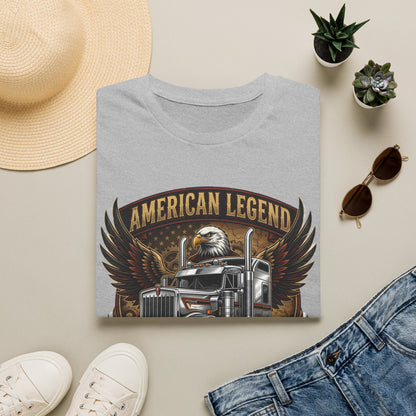 American Legend Trucking T‑Shirt — Eagle & Semi Truck Graphic