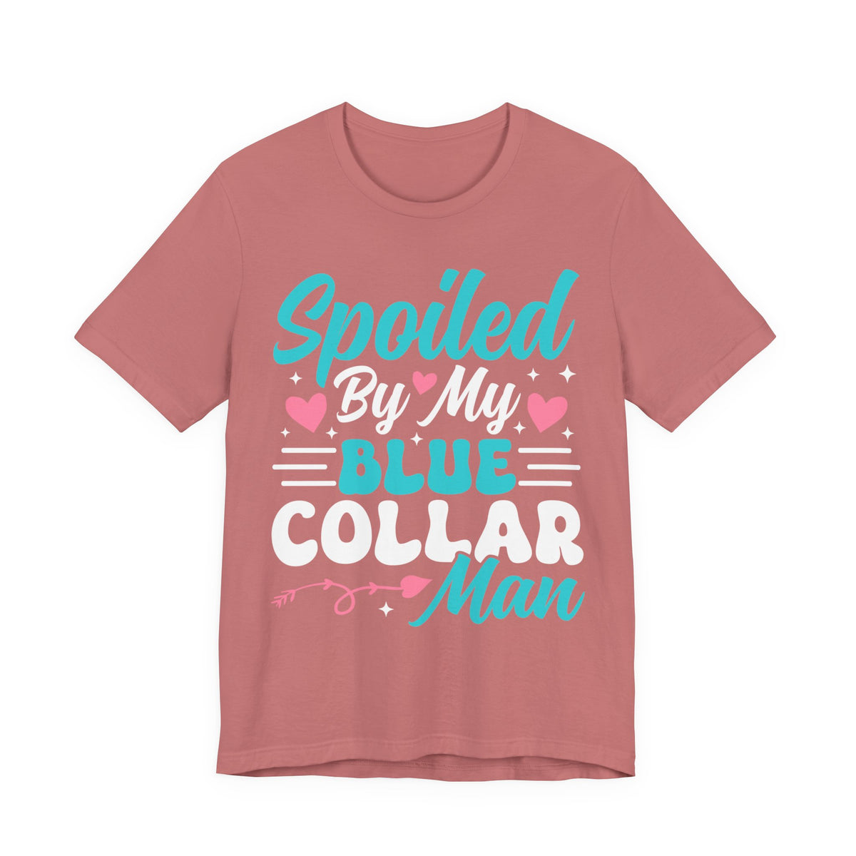 Spoiled Blue Man T-Shirt – Cute Heart Graphic Tee for New Dads & Baby Showers