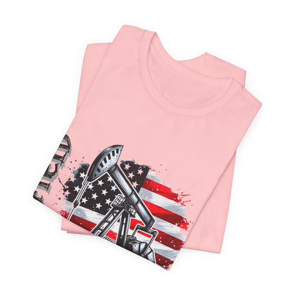 Oilfield USA Flag T-Shirt – American Oil Rig Graphic Tee
