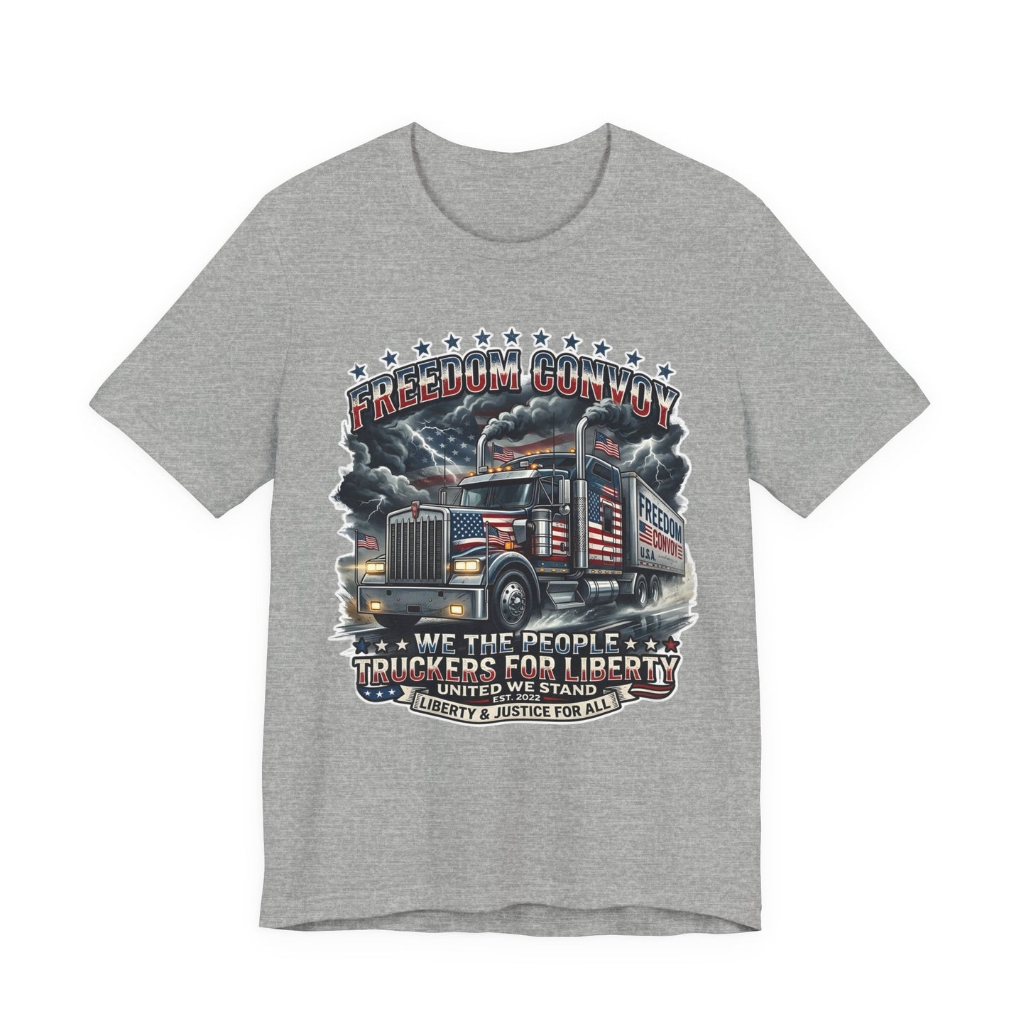 Patriotic Big Rig T-Shirt — "Freedom Convoy: We the People" Graphic Tee