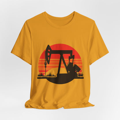 Oilfield Pumpjack Sunset T-Shirt