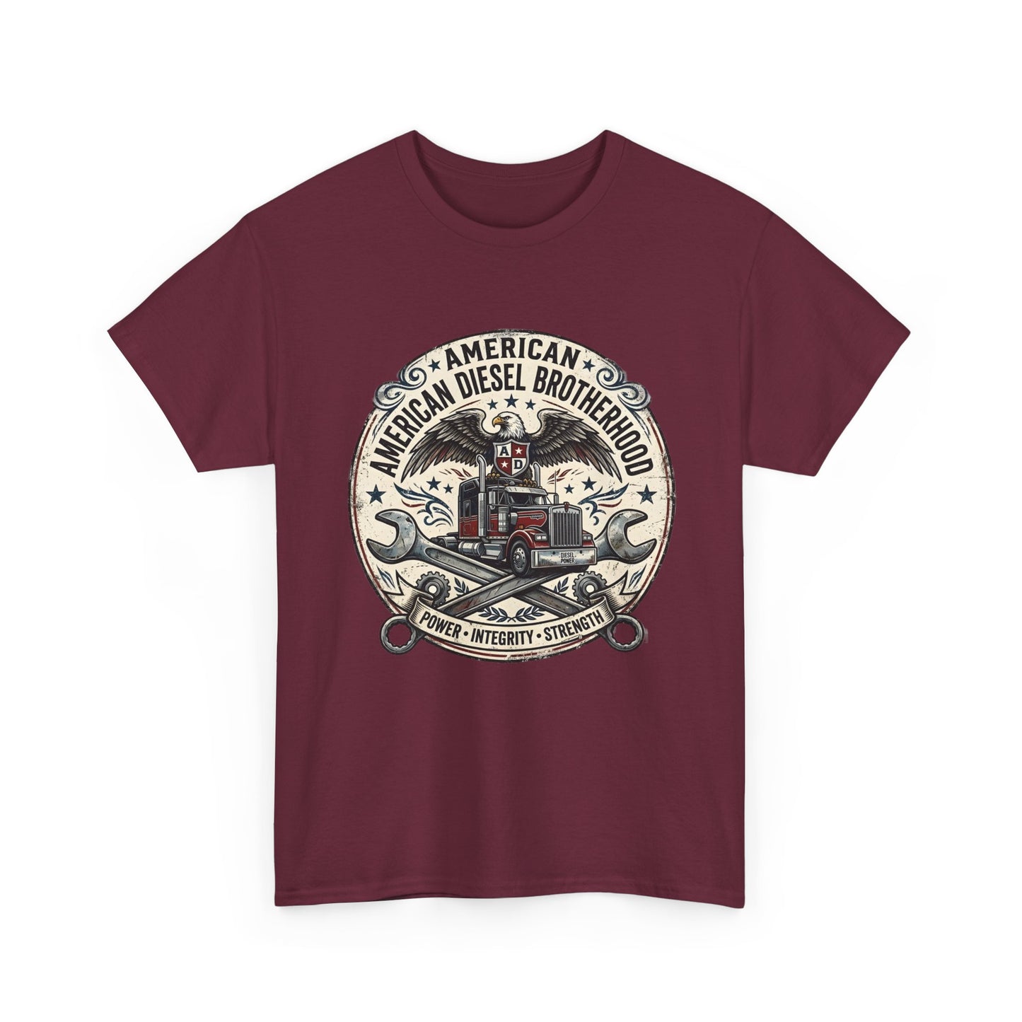 American Diesel Brotherhood T-Shirt — Vintage Trucker Mechanics Tee