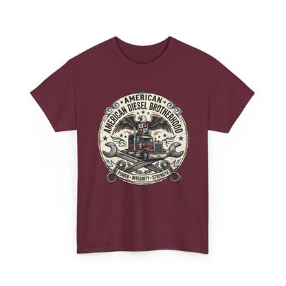 American Diesel Brotherhood T-Shirt — Vintage Trucker Mechanics Tee