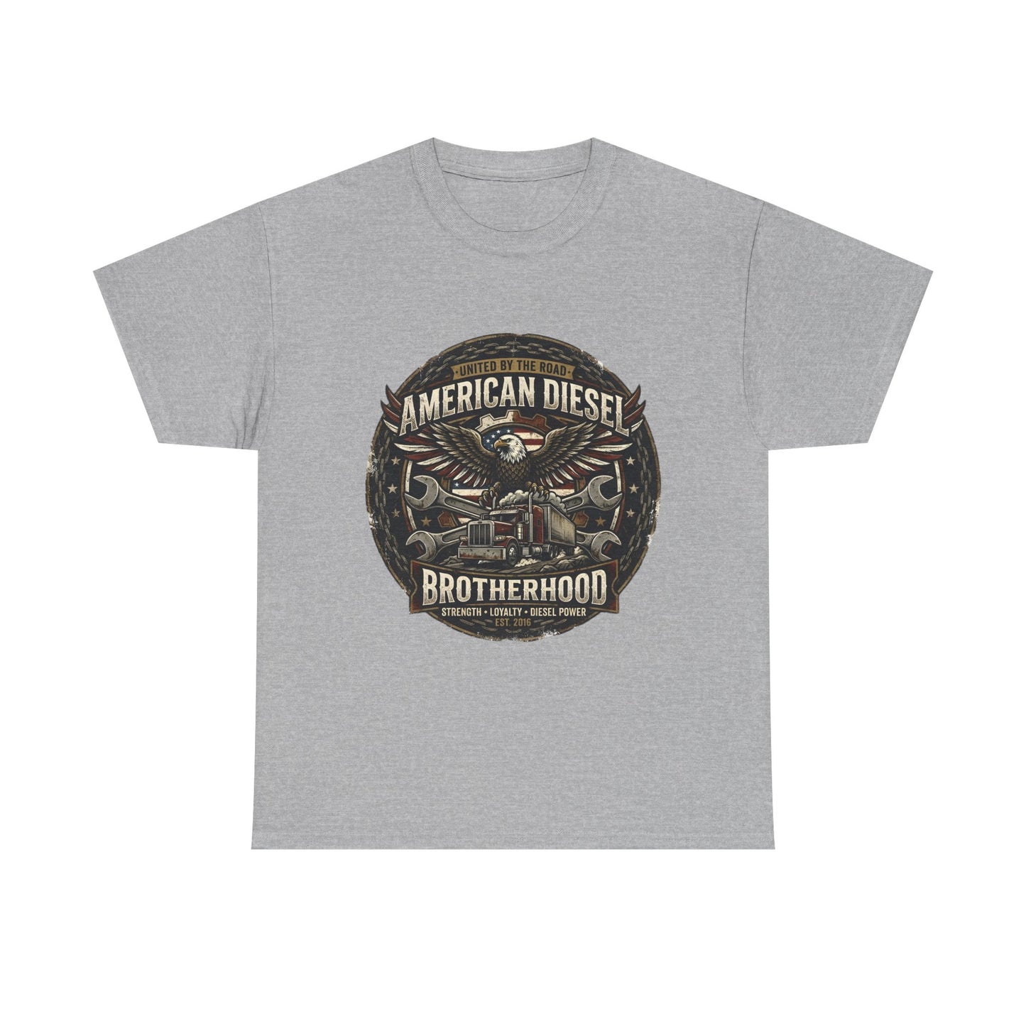 American Diesel Brotherhood T‑Shirt — Vintage Engine Mechanics Tee