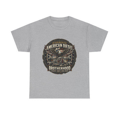 American Diesel Brotherhood T‑Shirt — Vintage Engine Mechanics Tee