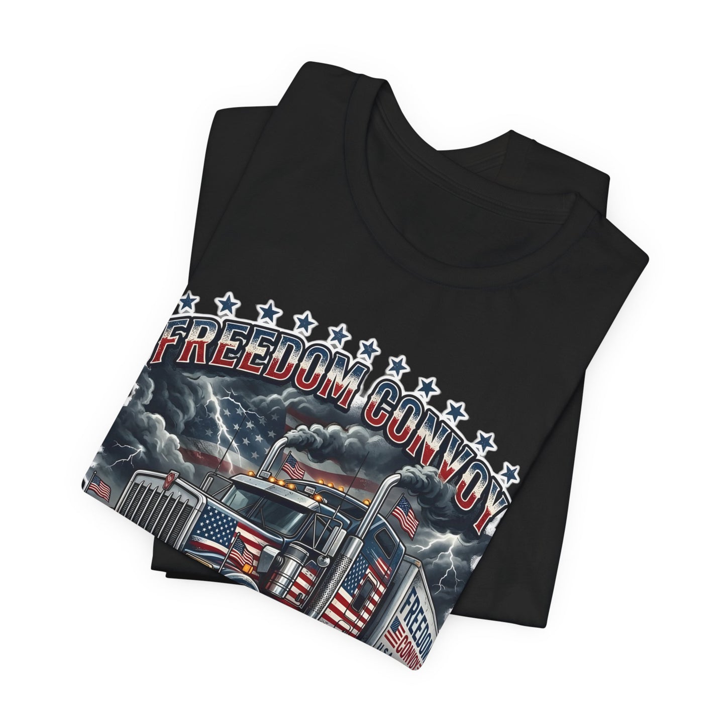 Patriotic Big Rig T-Shirt — "Freedom Convoy: We the People" Graphic Tee