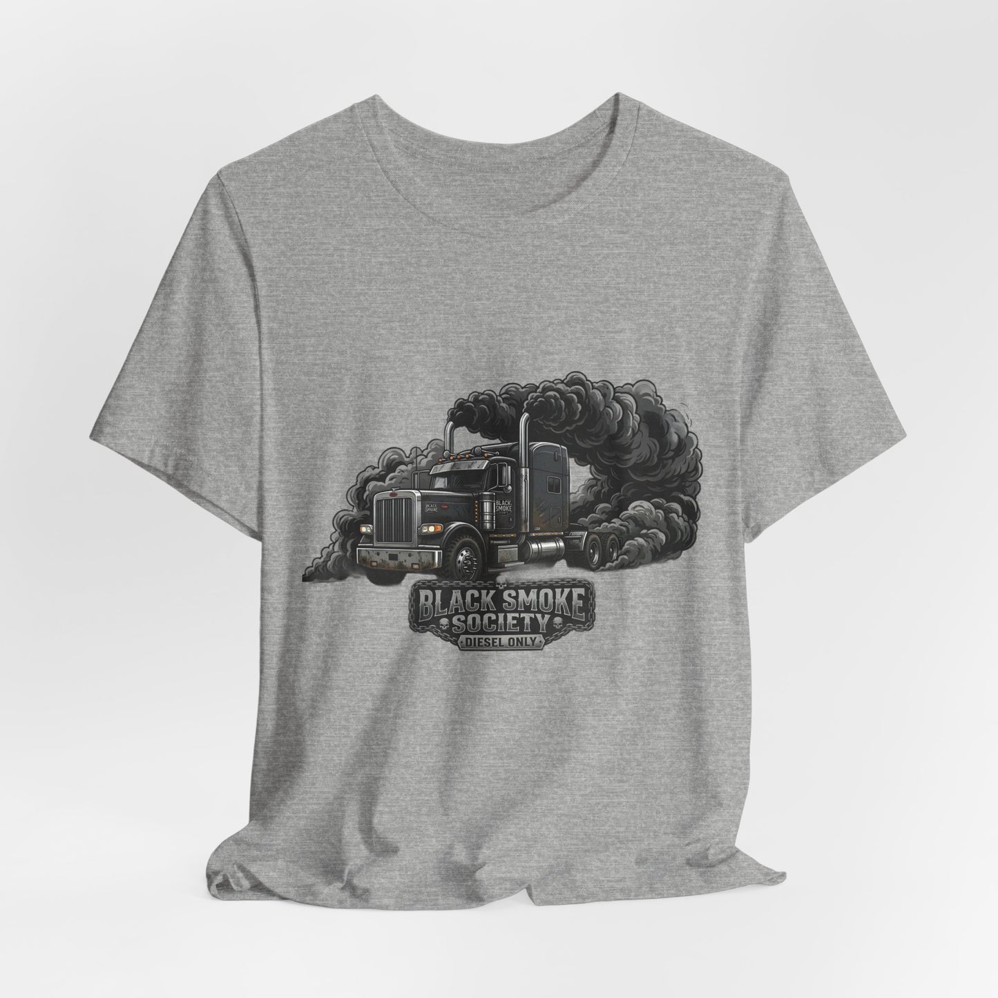 Truckers 'Black Smoke Society' T‑Shirt — Vintage Big Rig Diesel Smoke Graphic Tee